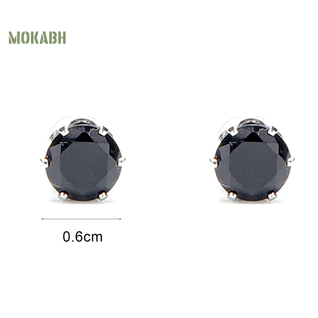 1 Đôi Bông Tai Kẹp Đính Đá Cubic Zirconia Không Cần Xỏ Lỗ Dành Cho Nam Nữ Trong Đám Cưới