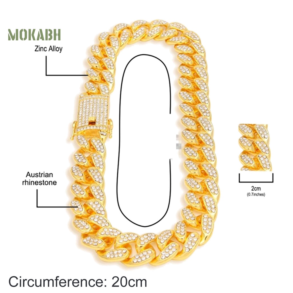 (Hot) Vòng Tay HợP Kim ĐíNh Đá KiểU DáNg Hip Hop