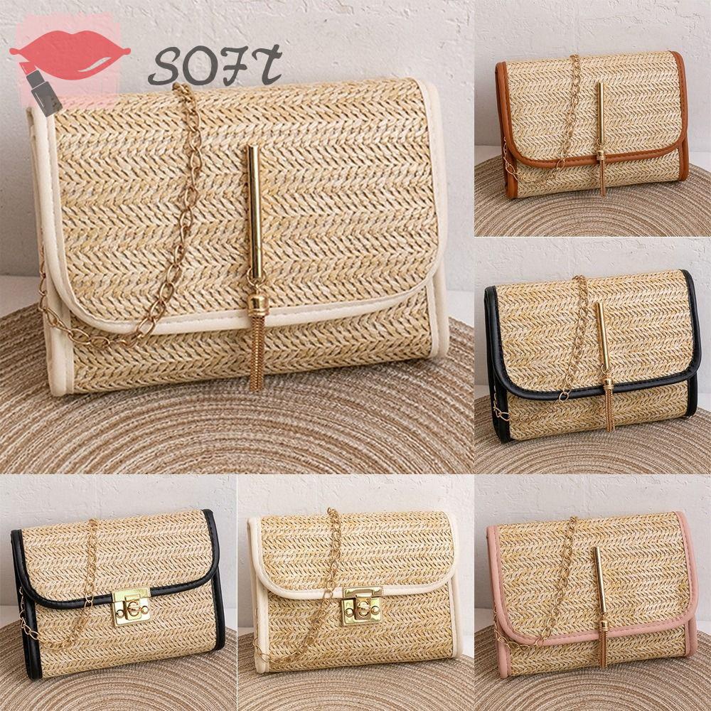 Túi Rơm Dệt Đeo Vai Mùa Hè Cho Nữ
