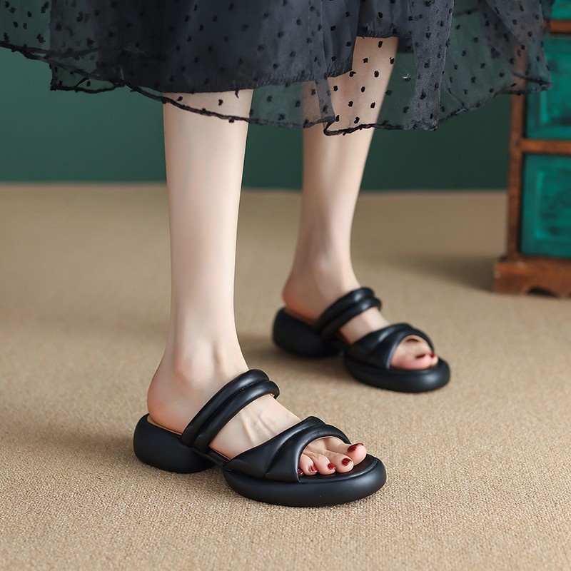 Tóc Thẳng Của Nhà Máy Duoya ~ [Hàng Có Sẵn] Được Khuyến Nghị Bởi Nhà Máy ~ Nhìn Tuyệt VờiDép Sandal Đế Dày Bằng Da Thật Mềm Mại Thời Trang Cho Nữ Giao Hàng Miễn Phí