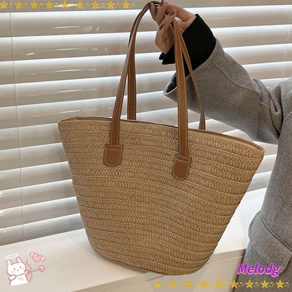Túi Cói Đeo Vai Phong Cách Vintage Hợp Thời Trang Hè