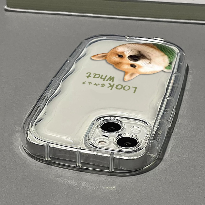 Ốp Điện Thoại Silicon TPU Mềm Trong Suốt Chống Sốc In Hình Cún Dễ Thương Cho IPhone 13 11 14 12 Pro XS Max X XR 7 + 8 Plus