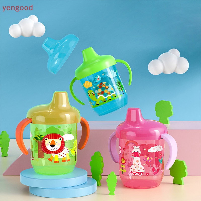 Cốc Uống Nước Có Nắp Lật Và Tay Cầm Chống Tràn Dành Cho Bé Sơ Sinh
