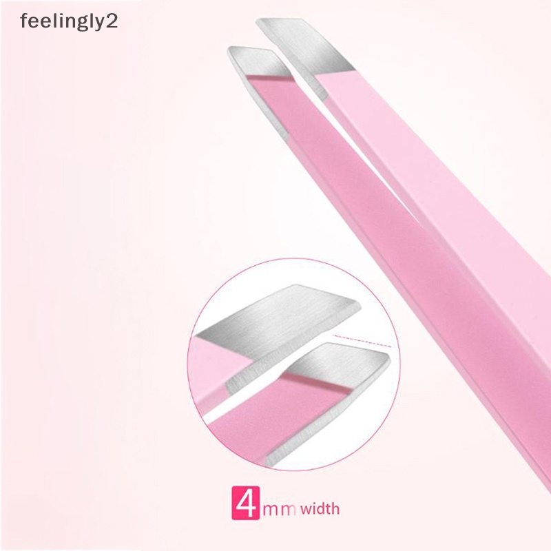 Nhíp Nhổ Lông Mày / Lông Mi 3 Trong 1 Bằng Thép Không Gỉ Kèm Lược Chải Tiện Dụng