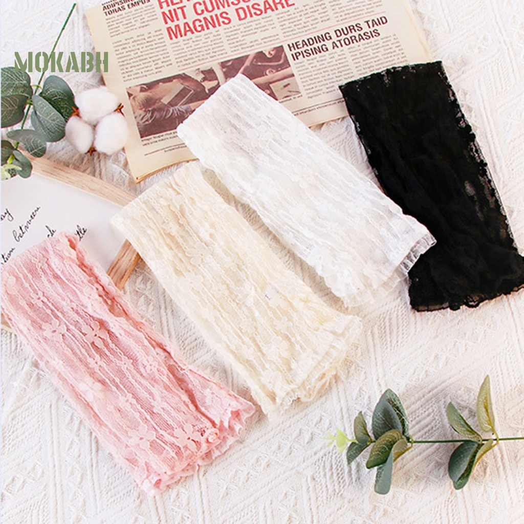 1 Cặp Găng Tay Chống Nắng Chống Tia UV Màu Trơn Dáng Rộng Bảo Vệ Thấm Hút Mồ Hôi