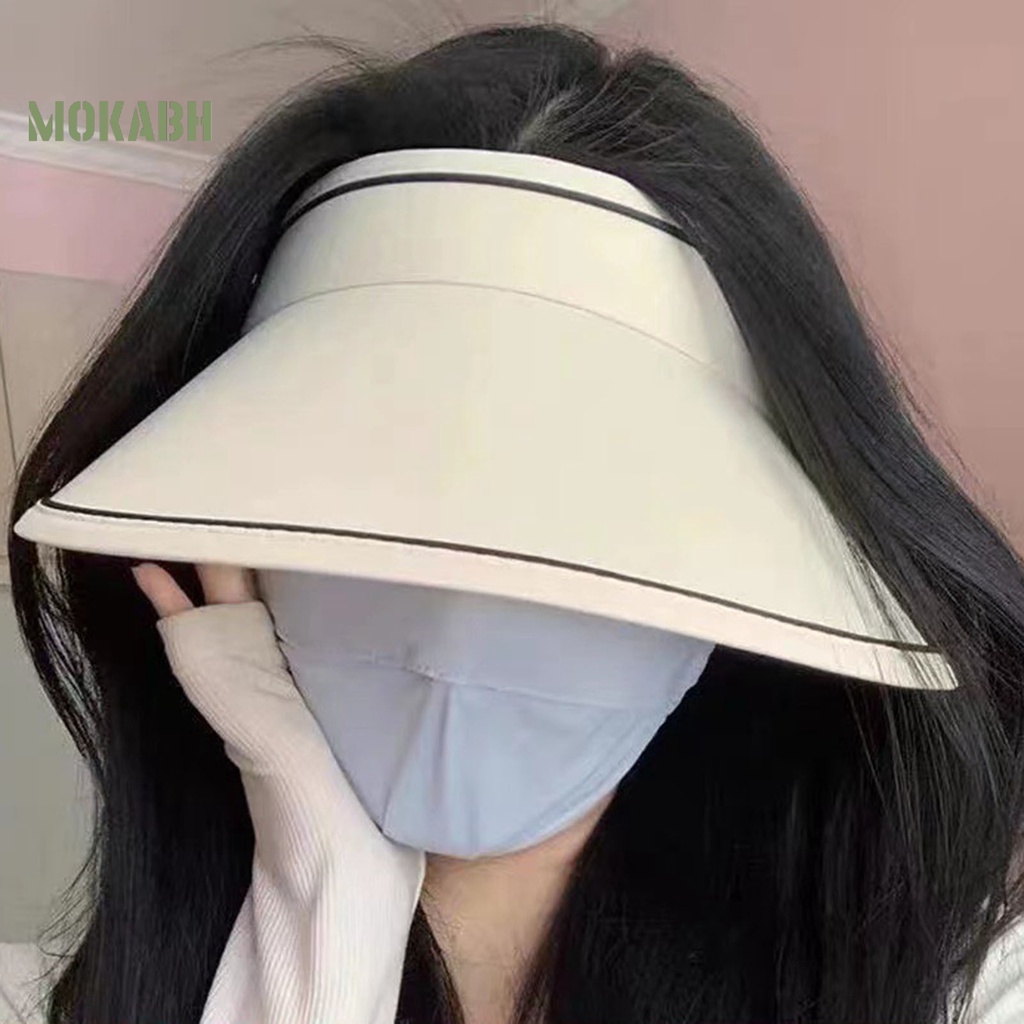 Mũ Vành Rộng Hở Chóp Màu Sắc Trơn Thời Trang Mùa Hè Cho Nữ