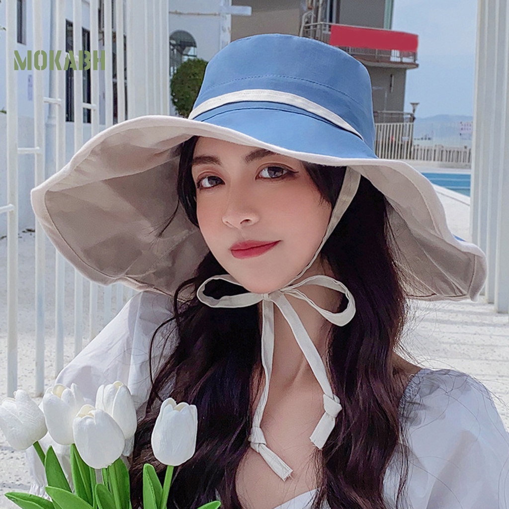 Mũ Chống Nắng Hai Mặt Mềm Mại Thoải Mái Thoáng Khí Cho Nữ