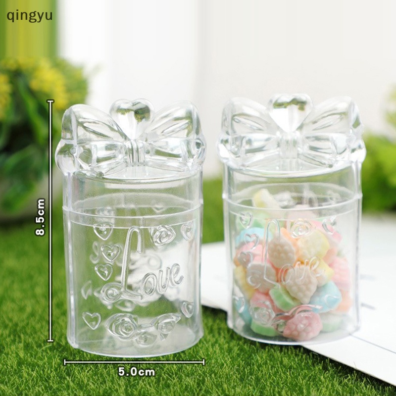 Qingyu Hộp Nhựa Trong Suốt Hình Vuông Đựng Trang Sức Kẹo Ngọt