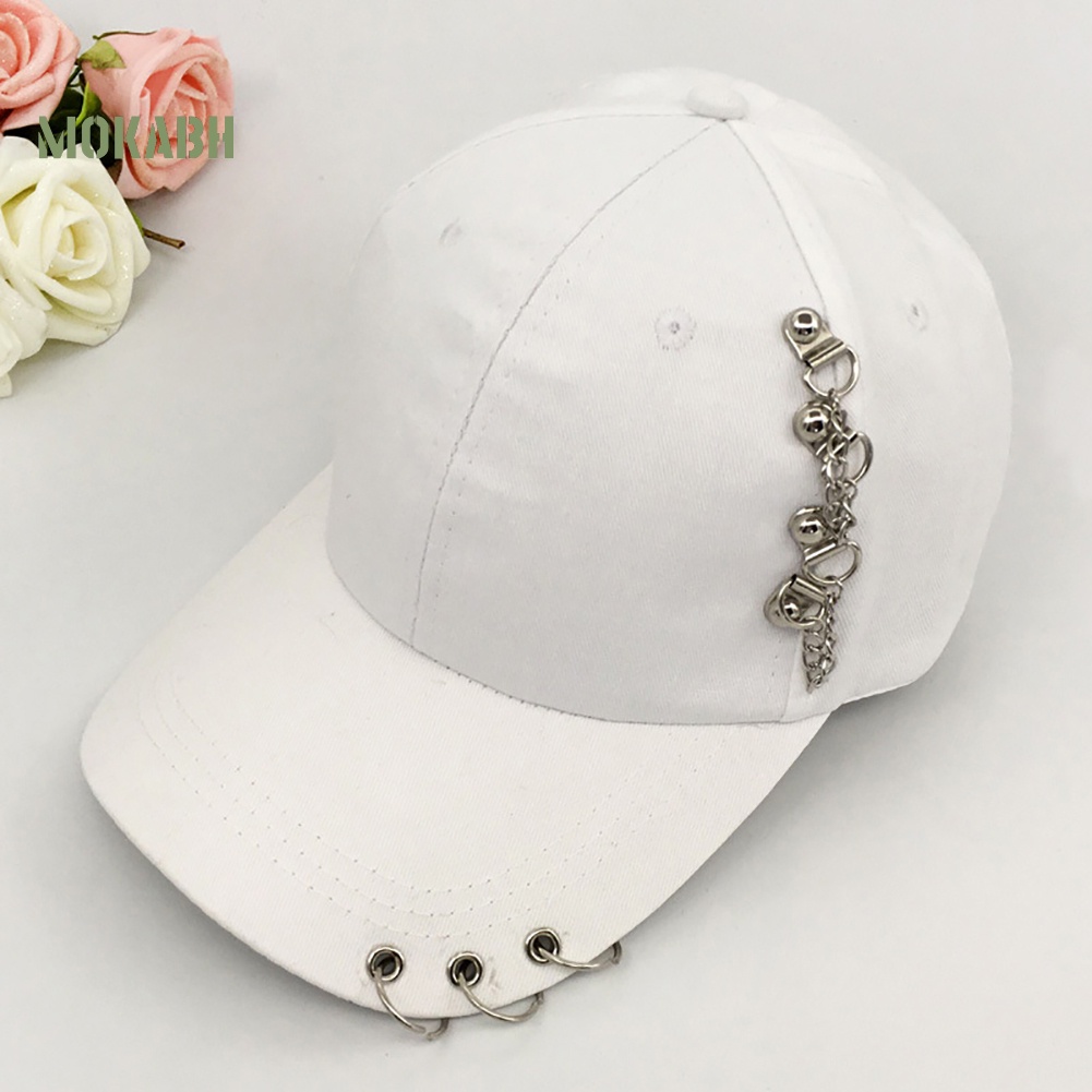 Mũ Lưỡi Trai Đính Khoen Kim Loại Chống Tia UV Thời Trang Phong Cách Hip Hop Cho Nữ