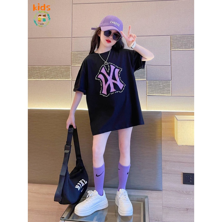 Áo Thun Cotton Tay Ngắn Phong Cách Thời Trang Mùa Hè Mới Cho Bé Gái 3-5 - 8-10 - 12-13 Tuổi