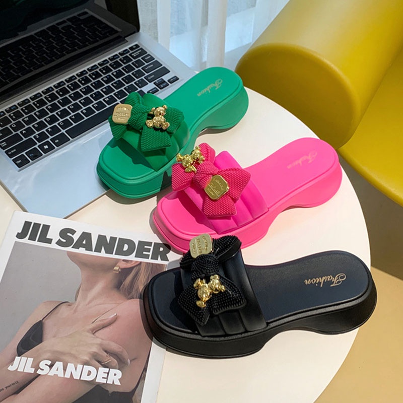 Huizumei Dép Đi Biển Đế Dày Mềm Mại Thời Trang Mùa Hè Cho Nữ