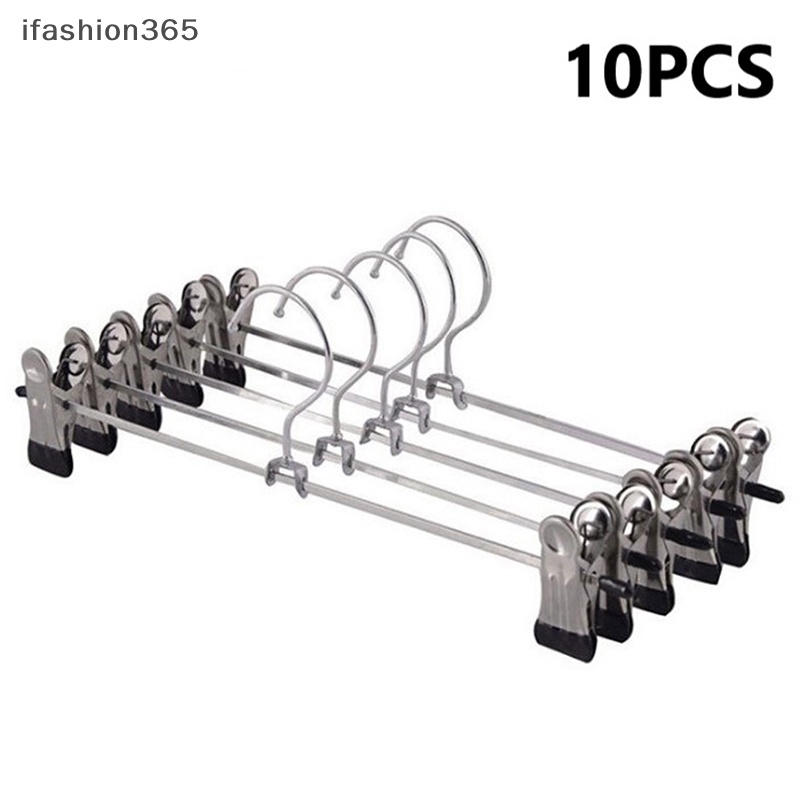 10 Thanh treo móc quần áo Bằng Thép Không Gỉ Chống Trượt Có Thể Điều Chỉnh Tiện Dụng ifashion365