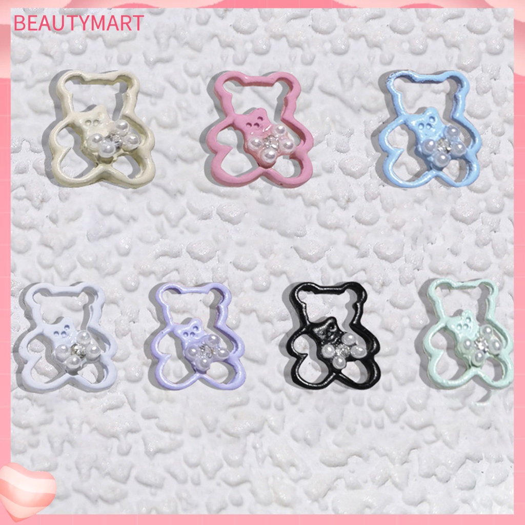 Bộ 2 Phụ Kiện Trang Trí Móng Tay Nghệ Thuật Tạo Hiệu Ứng 3D Bằng Hợp Kim Màu Sắc Sống Động