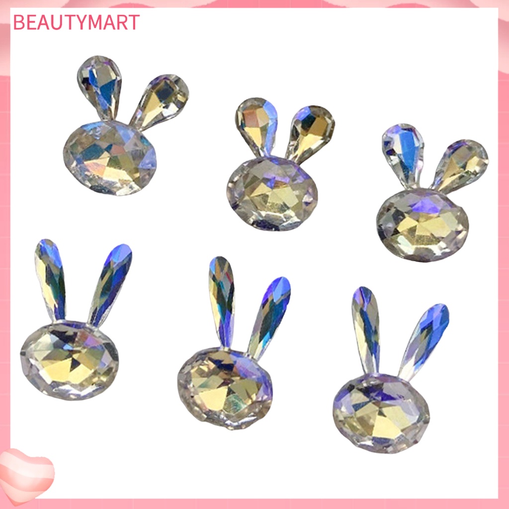 Set 6 Phụ Kiện Đính Trang Trí Móng Tay Lấp Lánh Chống Rơi DIY