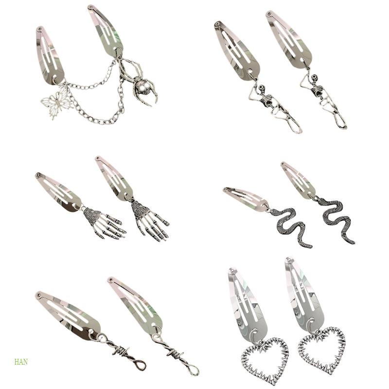 Kẹp Tóc Hợp Kim Mạ Vàng 90s / Bạc Xinh Xắn Cho Nữ Y2k