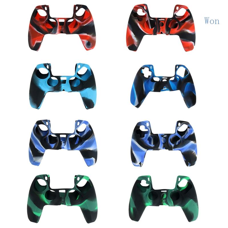 Vỏ Bọc Silicon Chống Trượt Họa Tiết Rằn Ri Cho Tay Cầm Chơi Game PS5