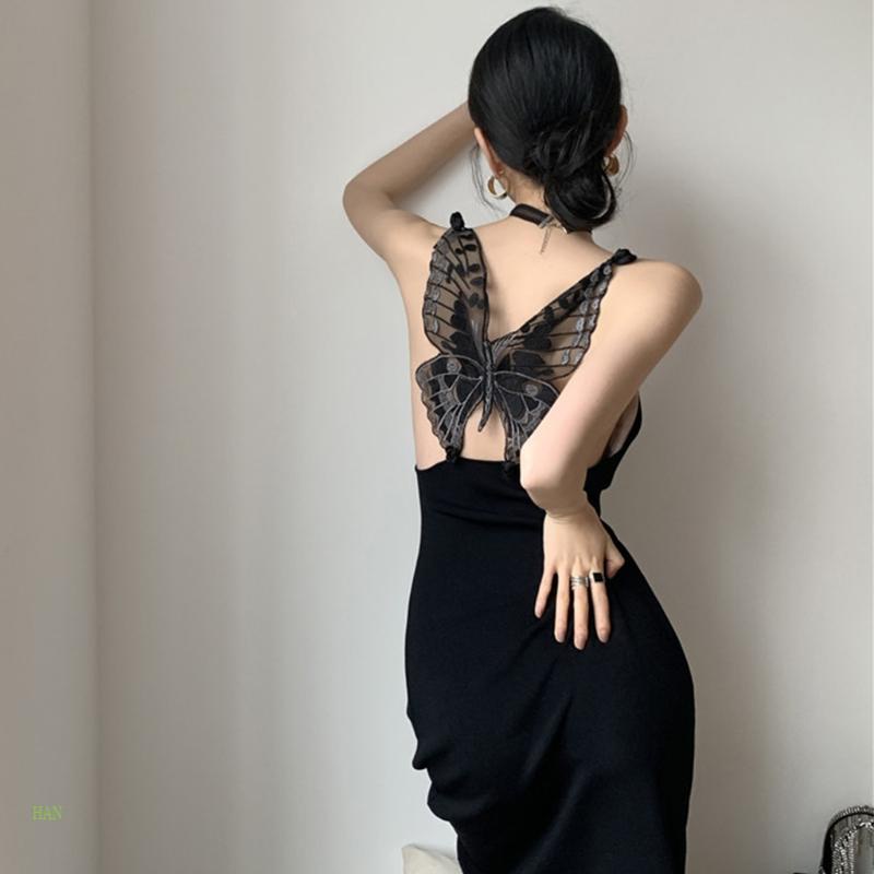 Miếng Dán Vải Hình Bướm Màu Bạc / Đen Dùng Trang Trí DIY