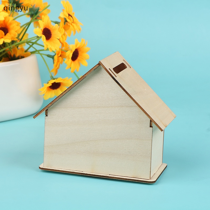 Qingyu Hộp Gỗ Đựng Tiền Xu Tiết Kiệm DIY Dành Cho Trẻ Em