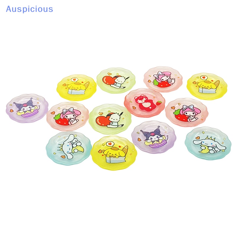 Set 5 Đĩa Nhựa Dạ Quang Hình Hoạt Hình Trang Trí Ốp Điện Thoại DIY