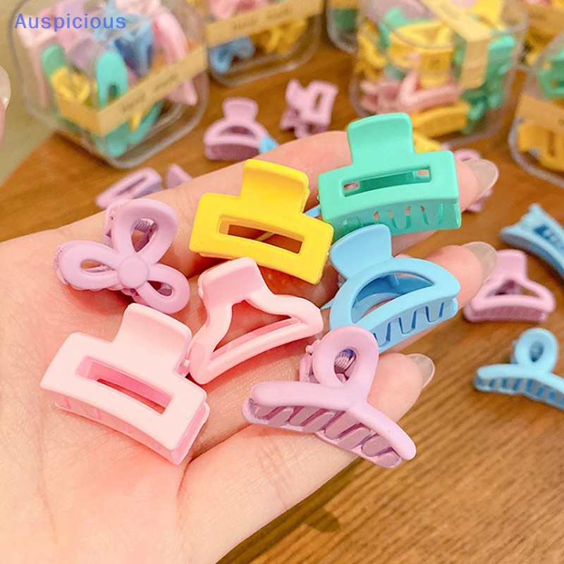 Set 10 Kẹp Tóc Càng Cua Mini Bằng Nhựa Nhám Thời Trang Cho Bé Gái