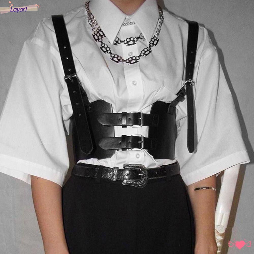 Layor1 Dây Đai Đeo Cơ Thể Dạng Xích Phong Cách Gothic Punk Thời Trang Cho Nữ