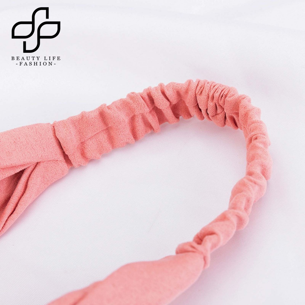 Băng Đô Cài Tóc Bằng Da Lộn Màu Trơn Co Giãn Tốt Phong Cách Vintage Dành Cho Spa