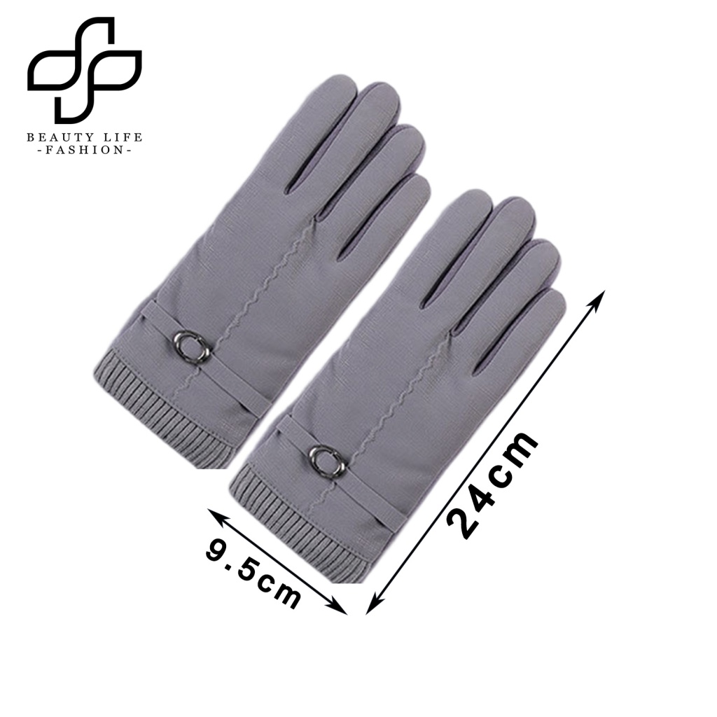1 Đôi Găng Tay Siêu Mềm Giữ Ấm Chống Thấm Nước Có Thể Chạm Màn Hình Cảm Ứng Thời Trang Mùa Đông Cho Nữ