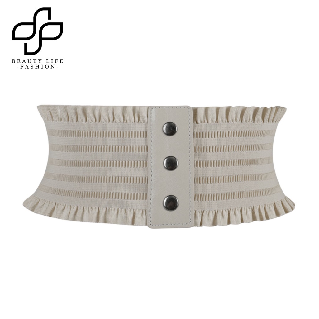 Thắt Lưng Bản Rộng Màu Trơn Co Giãn Tốt Thời Trang Dự Tiệc Cho Nữ