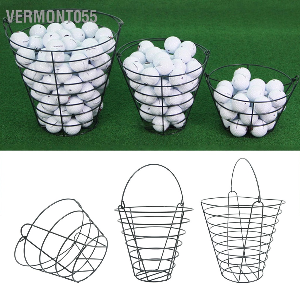Vermont055 Giỏ Đựng Bóng Golf Kim Loại Trọng Lượng Nhẹ Dung Tích Lớn Có Tay Cầm Thể Gập Lại Cho Sân