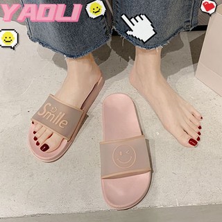 YAOLI Phim hoạt hình thời trang mùa hè mới dép nữ mỉm cười