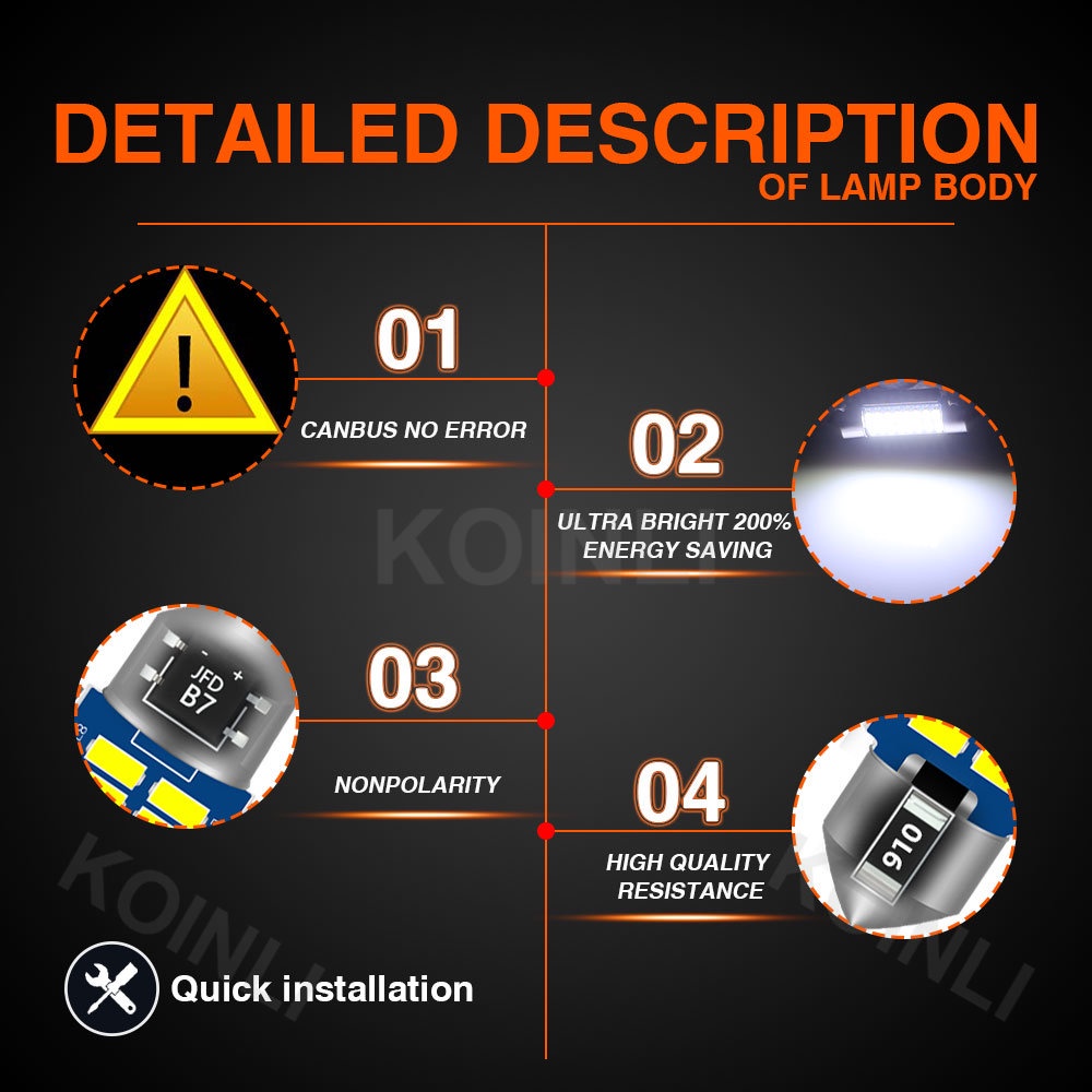 Đèn Led T10 Festoon 28MM 31MM 36MM 39MM 41MM W5W 26SMD 4014 Gắn Biển Số Xe Hơi Xe Máy
