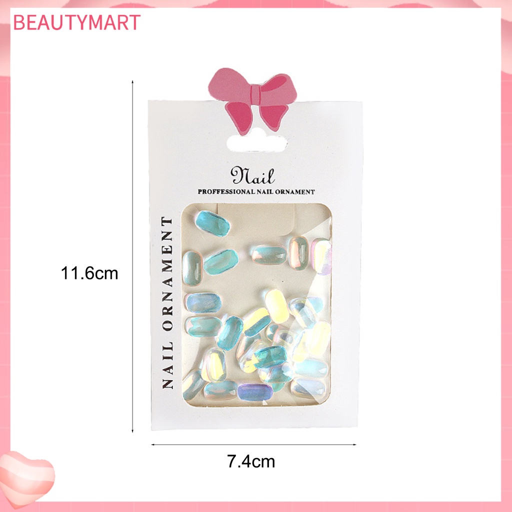 Bộ 30 Phụ Kiện Trang Trí Móng Tay Nghệ Thuật Tạo Hiệu Ứng Màu Sắc Tươi Sáng DIY