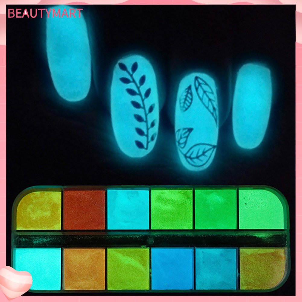 Bột Dạ Quang Lấp Lánh Dùng Trang Trí Móng Tay DIY