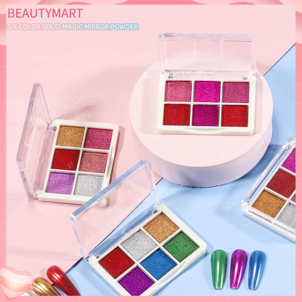Bột Tráng Gương Màu Trơn Dùng Trang Trí Móng Tay DIY