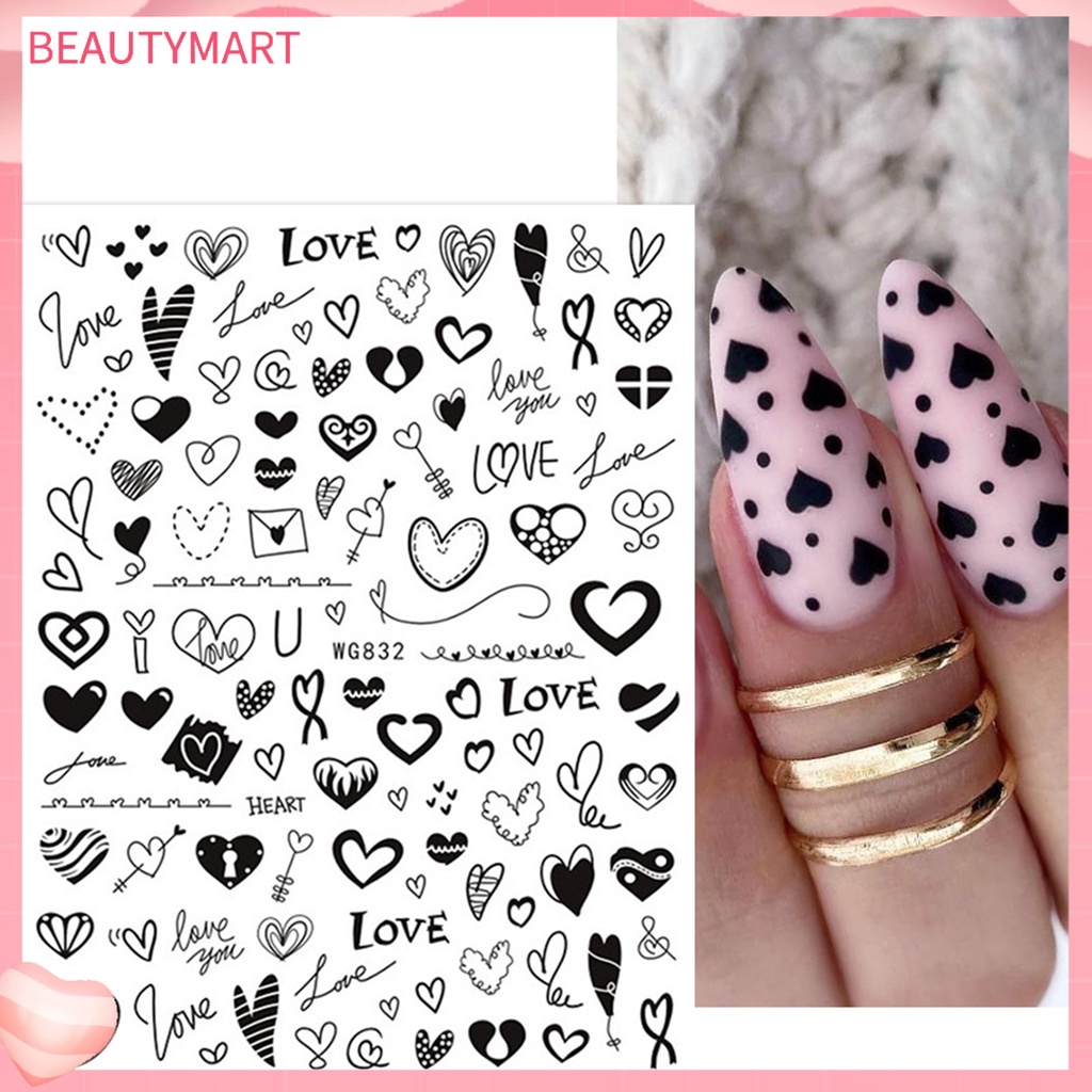 Miếng Dán Trang Trí Móng Nghệ Thuật Tạo Hiệu Ứng 3D Lãng Mạn Siêu Mỏng Cho Nữ