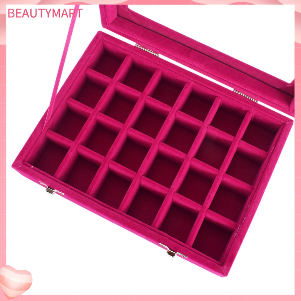 [beautymart] Hộp Đựng Trang Sức Bằng Acrylic Trong Suốt Sức Chứa Lớn Có Nắp Siêu Bền Tiết Kiệm Không Gian