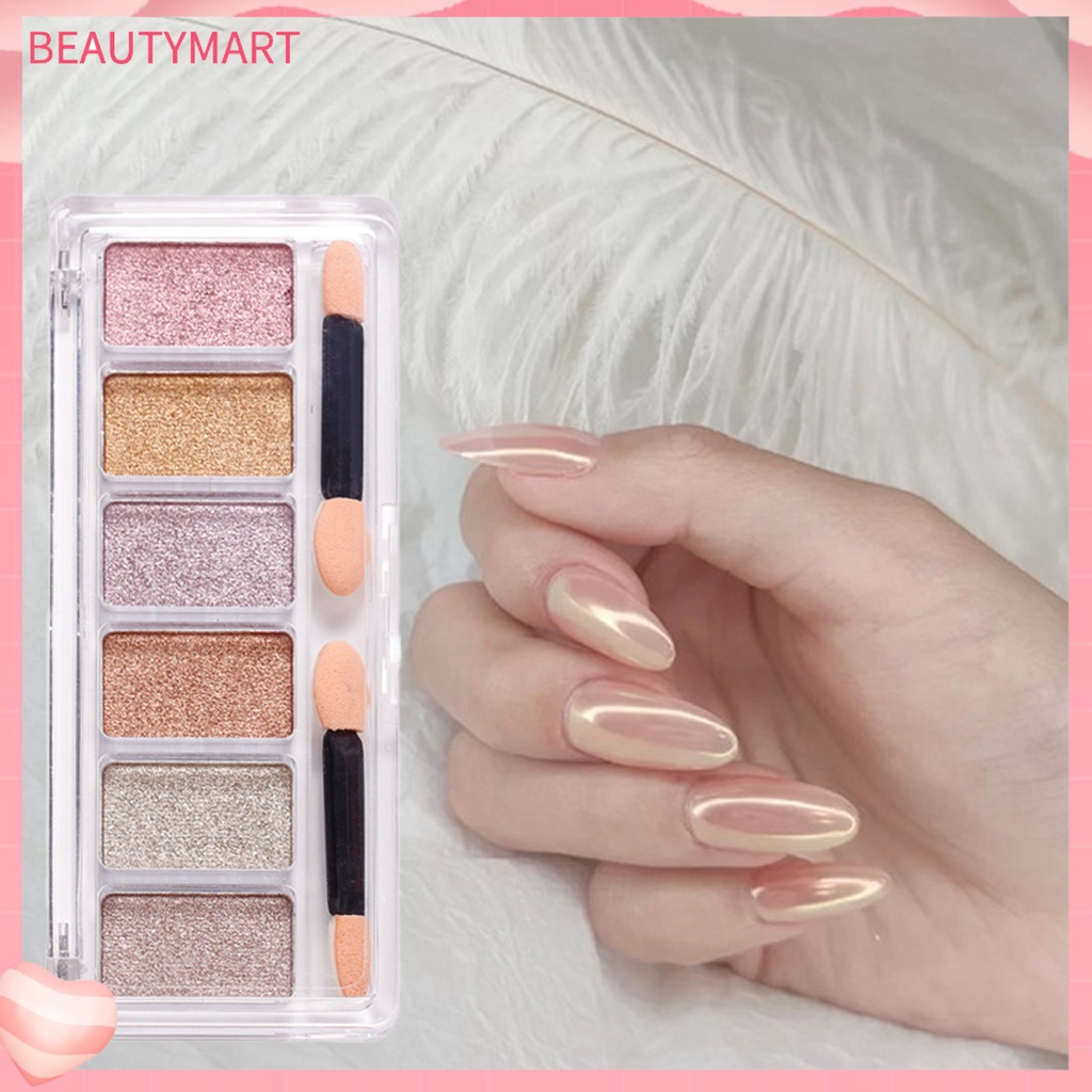 Bột Trang Trí Móng Tay 6 Trong 1 Kết Cấu Mịn Màng Thân Thiện Với Môi Trường Dễ Sử Dụng