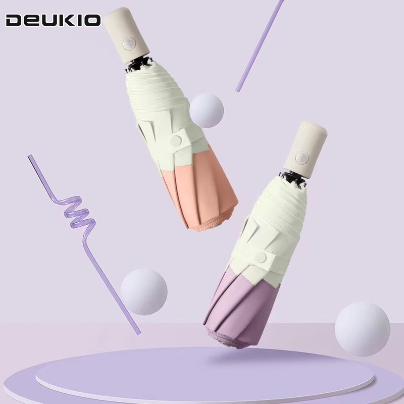 Deukio Dù Gấp Ba Khúc Tự Động Thiết Kế Nhỏ Nhắn Phong Cách Hàn Quốc Thời Trang 2023 Cho Nam Và Nữ