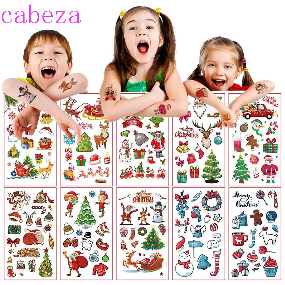 Hình Xăm Dán Tạm Thời Họa Tiết Tuần Lộc Dễ Thương Bắt Mắt