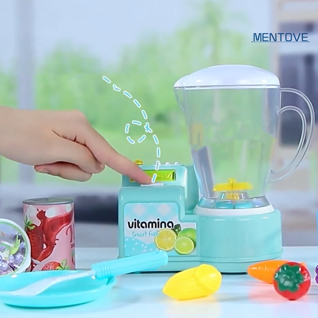 1 Bộ Máy Xay Sinh Tố Đồ Chơi Có Đèn Và Nhạc Cho Nhà Búp Bê