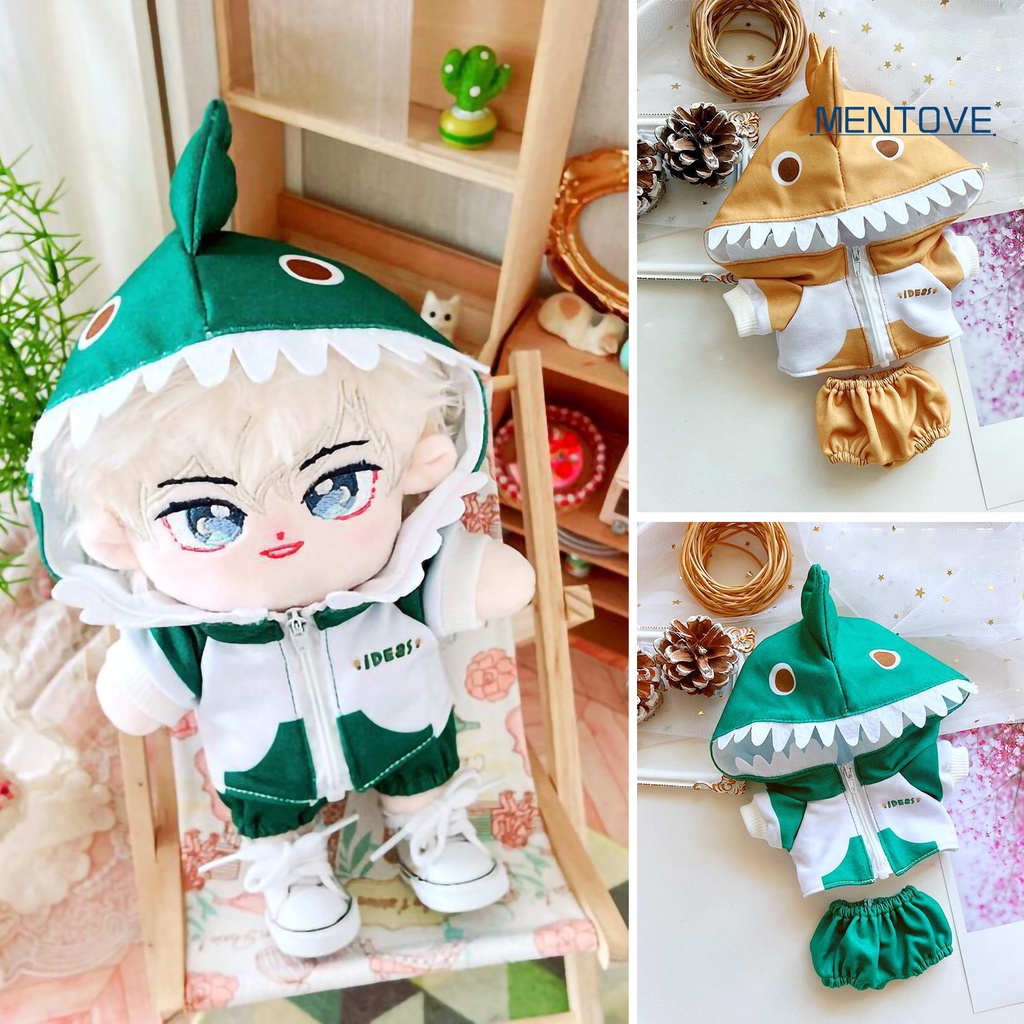 1 Bộ Quần Áo Họa Tiết Khủng Long Hoạt Hình Đáng Yêu Dành Cho Búp Bê 20cm