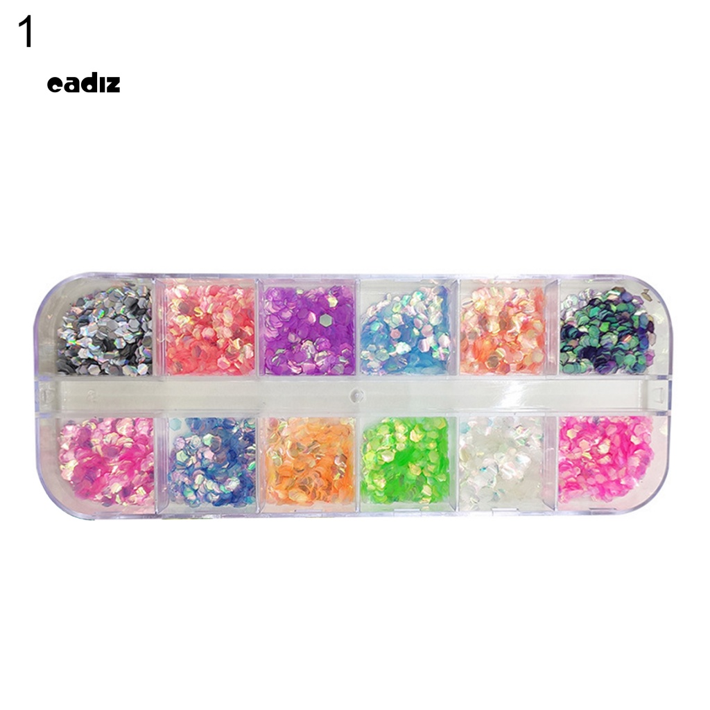 Hộp Sequin Lấp Lánh Nhiều Màu Sắc Dùng Để Trang Trí Móng Nghệ Thuật