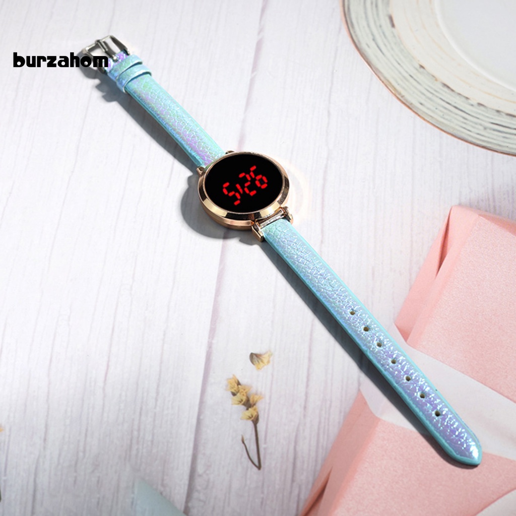 Đồng Hồ Điện Tử Đa Năng Chống Thấm Nước Màn Hình LED Tròn Cho Nữ