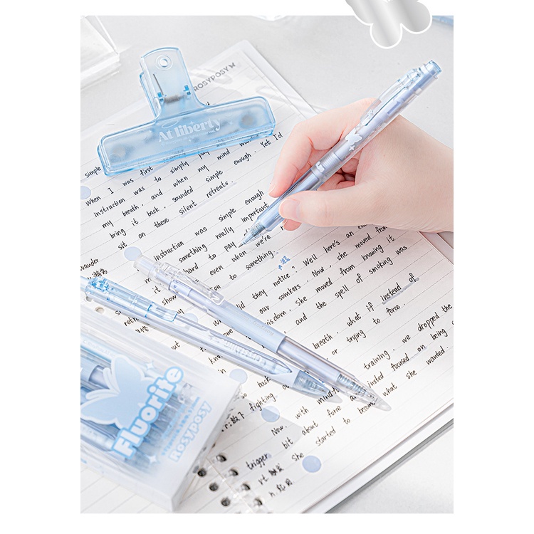 Đĩa Cdaily Cdaily Chất Lượng|Set 4 Bút Bi Trong Suốt Ngòi 0.5mm / 0.38mm