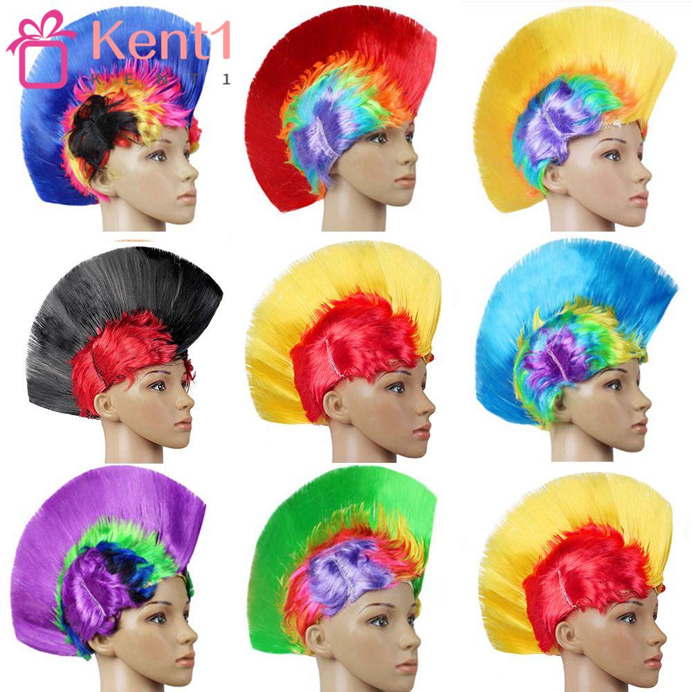 Tóc Giả Bồng Bềnh Màu Đỏ Và Vàng Dùng Hóa Trang Halloween Hiệu Kat1