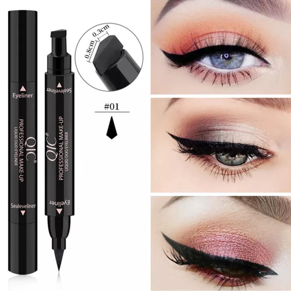 Bút Kẻ Mắt Dạng Lỏng 2 Trong 1 Không Nhòe Chống Thấm Nước Q7V0