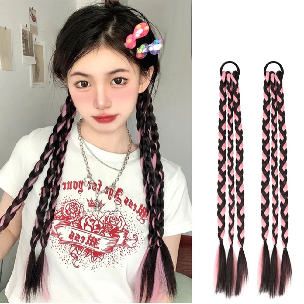 Tóc Giả Thắt Bím Đuôi Ngựa Phong Cách Hàn Quốc Tự Nhiên Cho Nữ