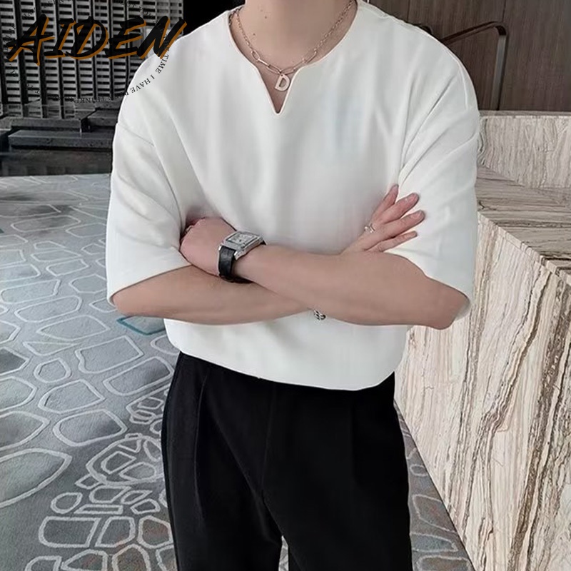 Áo Thun Nam Tay Ngắn Cổ Chữ V Thời Trang Cá Tính