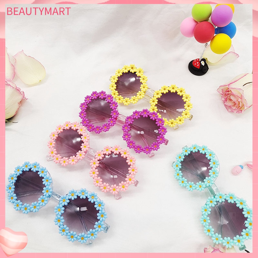 Kính Mát Tròn Chống Tia UV Hình Hoa Hướng Dương Sáng Tạo Cho Bé