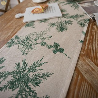 【VARSTR】Table Runner Cotton Decorations Farmhouse Spring Table Decoration Tablecloth